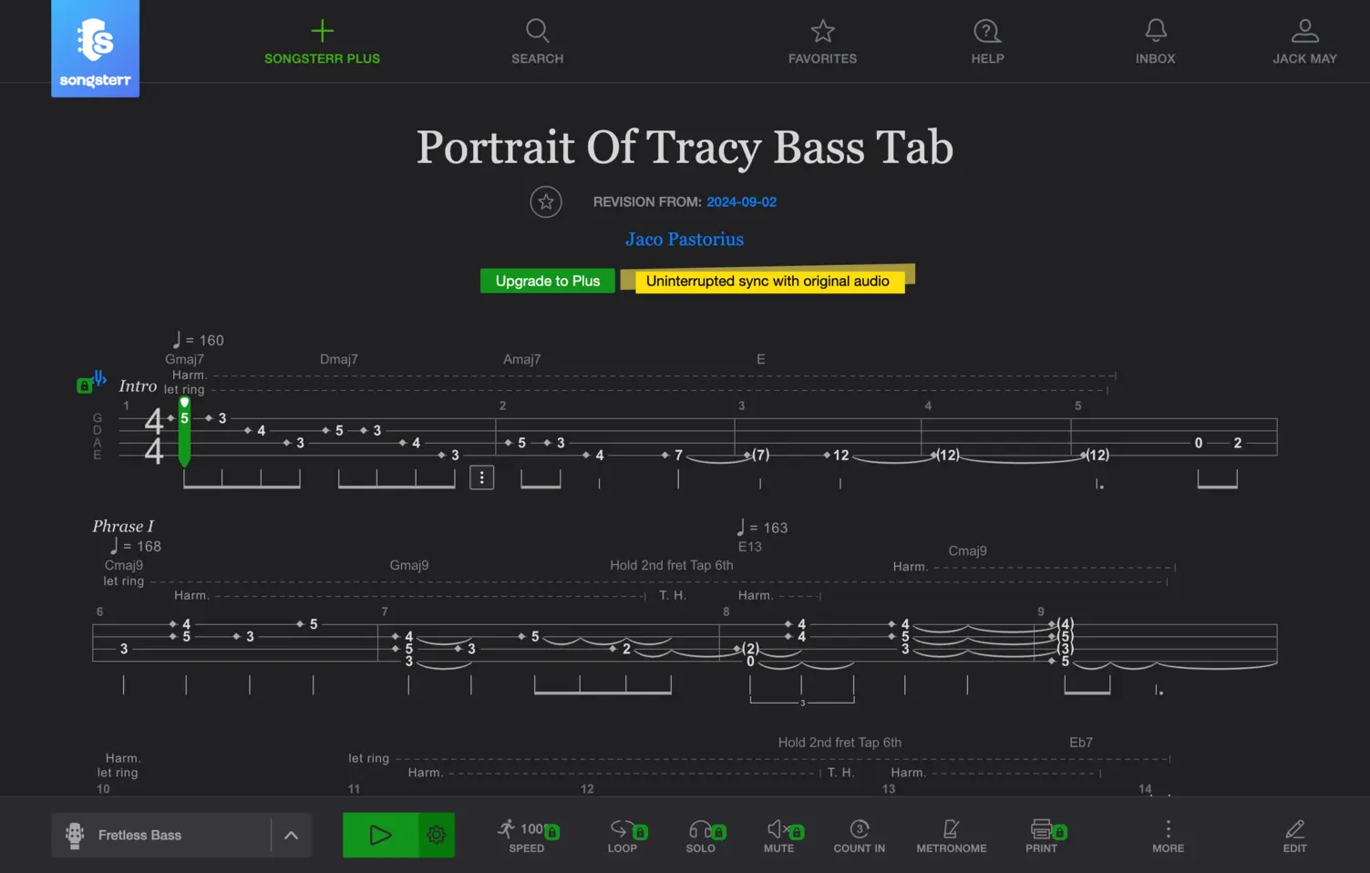 bass tab after tabzen